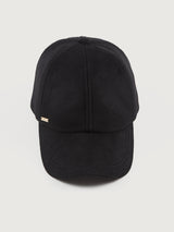Black cashmere baseball cap.