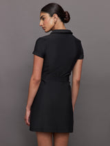 Everyday Belted Dress - Black