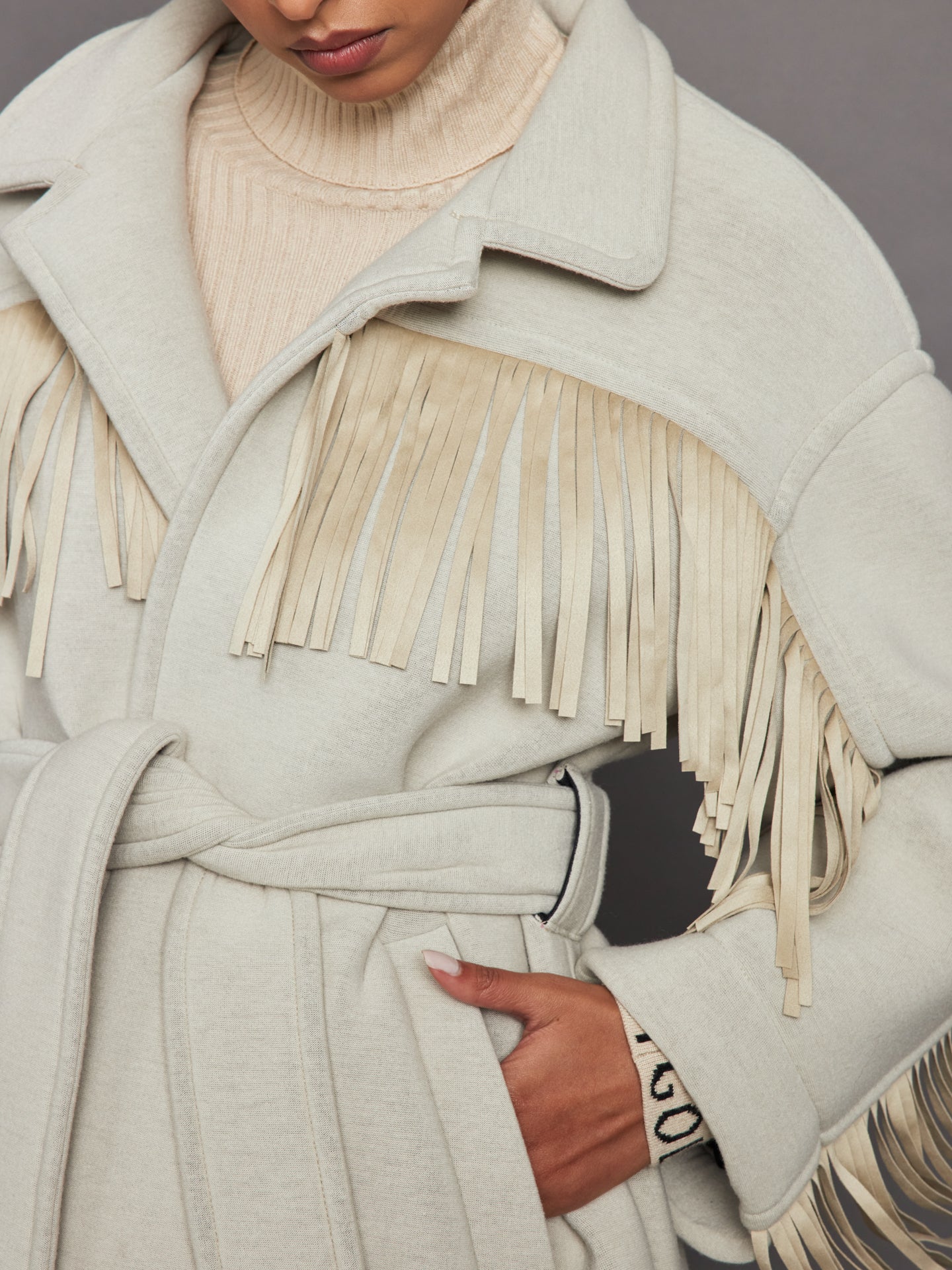 Fringe Jacket - Champagne – Carbon38