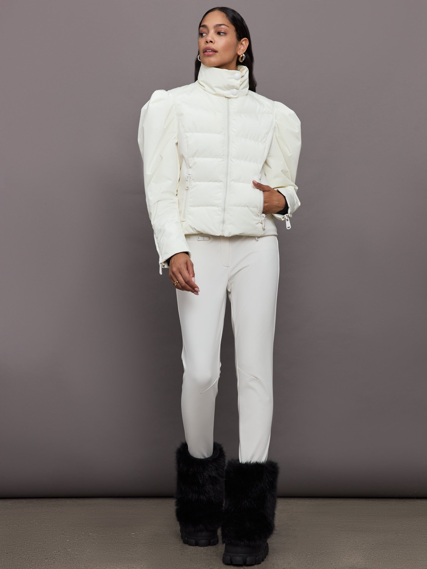 Delphine Ski Jacket Cream Carbon38