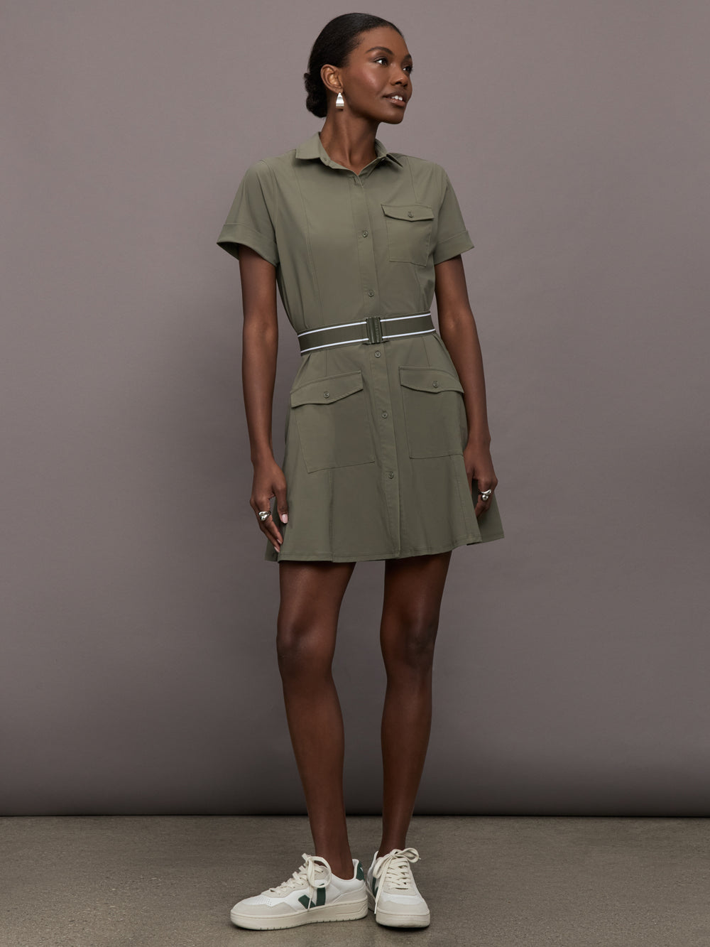 Phoenix Belted Shirt Dress - Camp Carbon38 Phoenix Belted Shirt Dress - Camp Carbon38