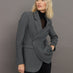 Lilith Blazer - Light Grey Pinstripe