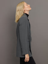 Lilith Blazer - Light Grey Pinstripe