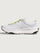 Grey/silver Hoka running shoe.