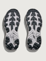 Jade and Grey running shoe with 'Hoka' branding in orange.