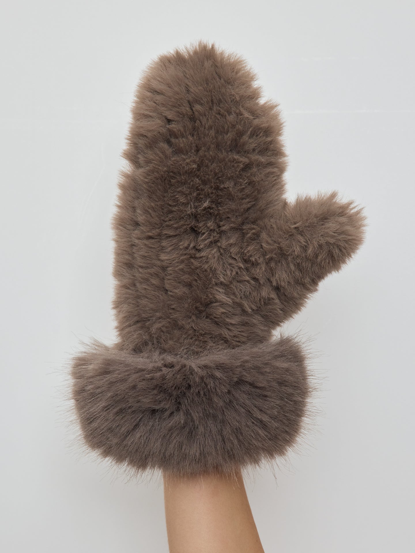 Faux Rex Rabbit Knit Mittens - Palomino – Carbon38