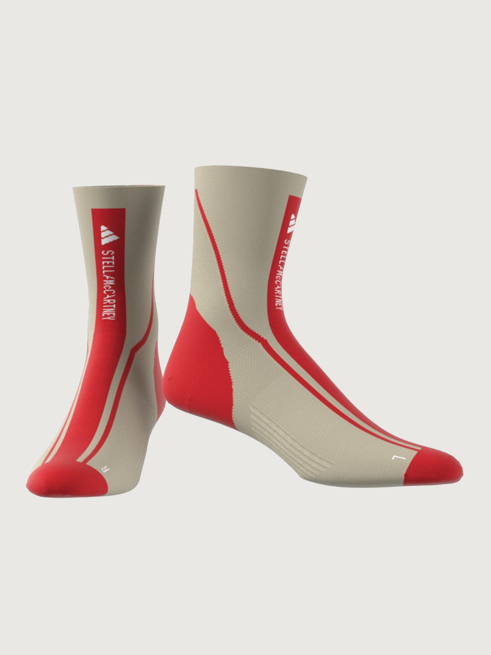 aSMC Crew Socks - Desert Sand-Smc/Active Red/White