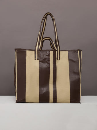 Tote Striped Canvas