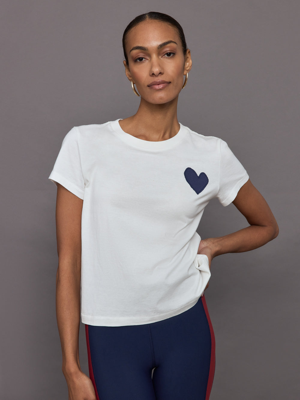 Suke Tee Contrast Imperfect Heart Tee - White