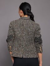 Happy Hour Blazer Boucle - Glitter Black