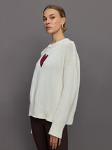 Lovey Heart Sweater - Natural