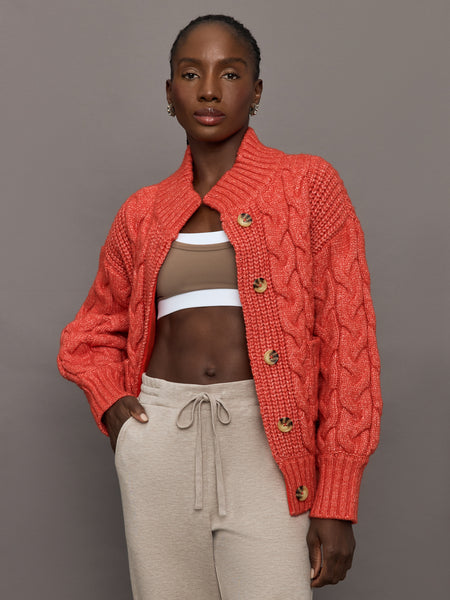 Troy Cable Sweater - Mars Orange – Carbon38