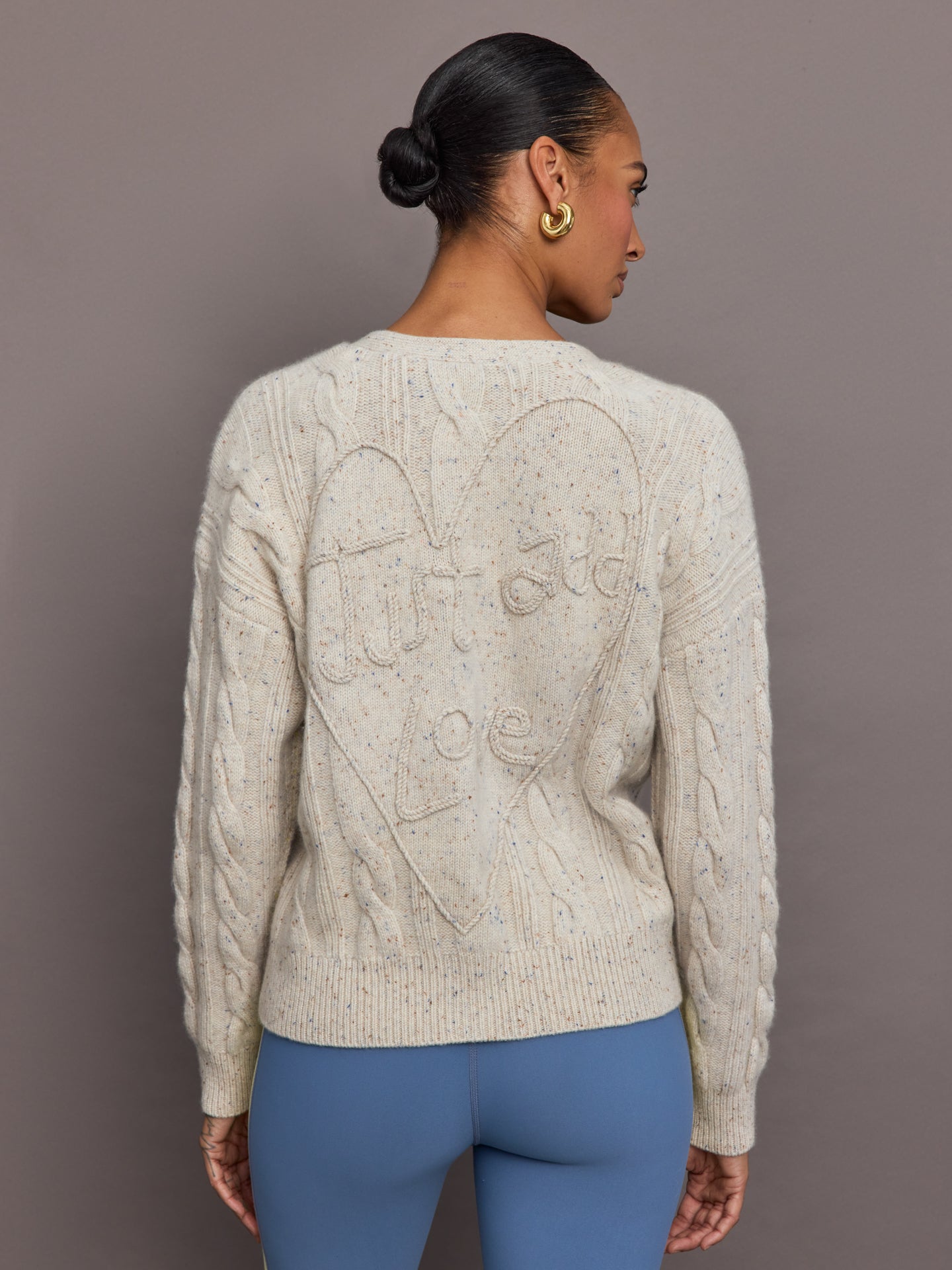 Suzanne Just Add Love Cashmere Cardigan - Soft Taupe Multi – Carbon38