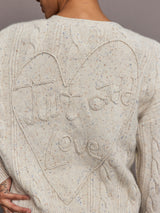 Suzanne Just Add Love Cashmere Cardigan - Soft Taupe Multi