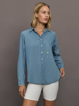 Mia Shirt Love - Chambray Blue