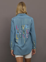 Mia Shirt Love - Chambray Blue