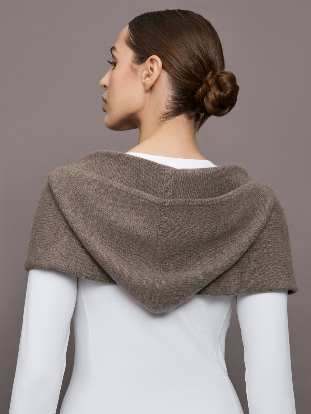 Rina Hooded Scarf - Truffle