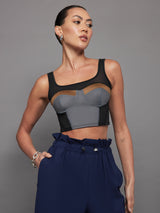 Aerial Gloss Bustier - Alloy