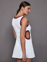 Aperture Dress - White/Red