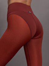 Ambient Ribbed Legging - Terracotta