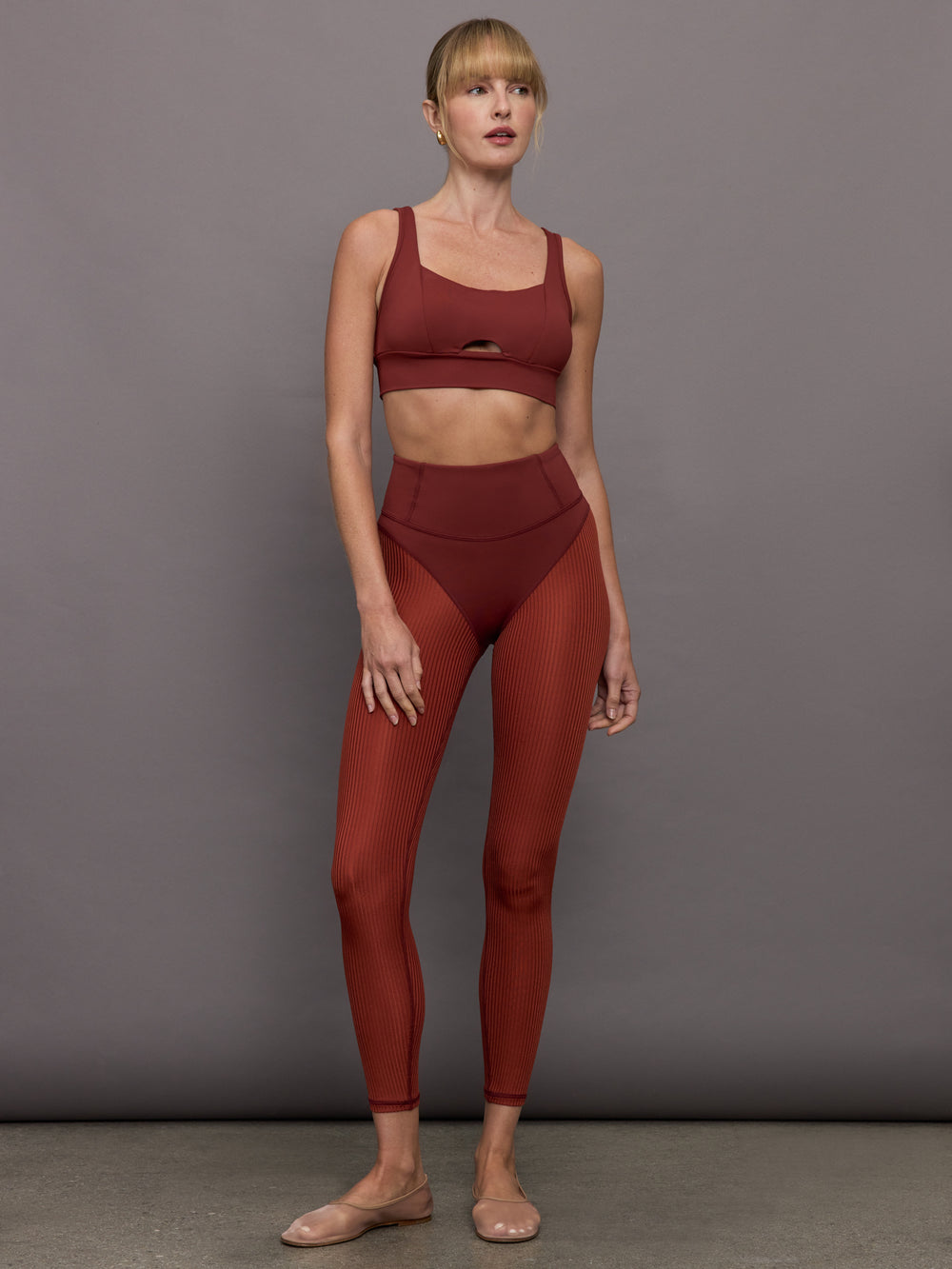 Ambient Ribbed Legging - Terracotta