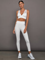 SOLSTICE LONGLINE BRA - WHITE