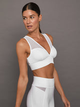 SOLSTICE LONGLINE BRA - WHITE