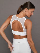 SOLSTICE LONGLINE BRA - WHITE