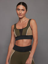 Wander Longline Bra - Safari