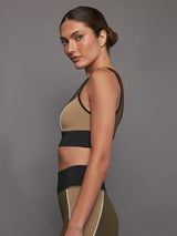 Wander Longline Bra - Safari