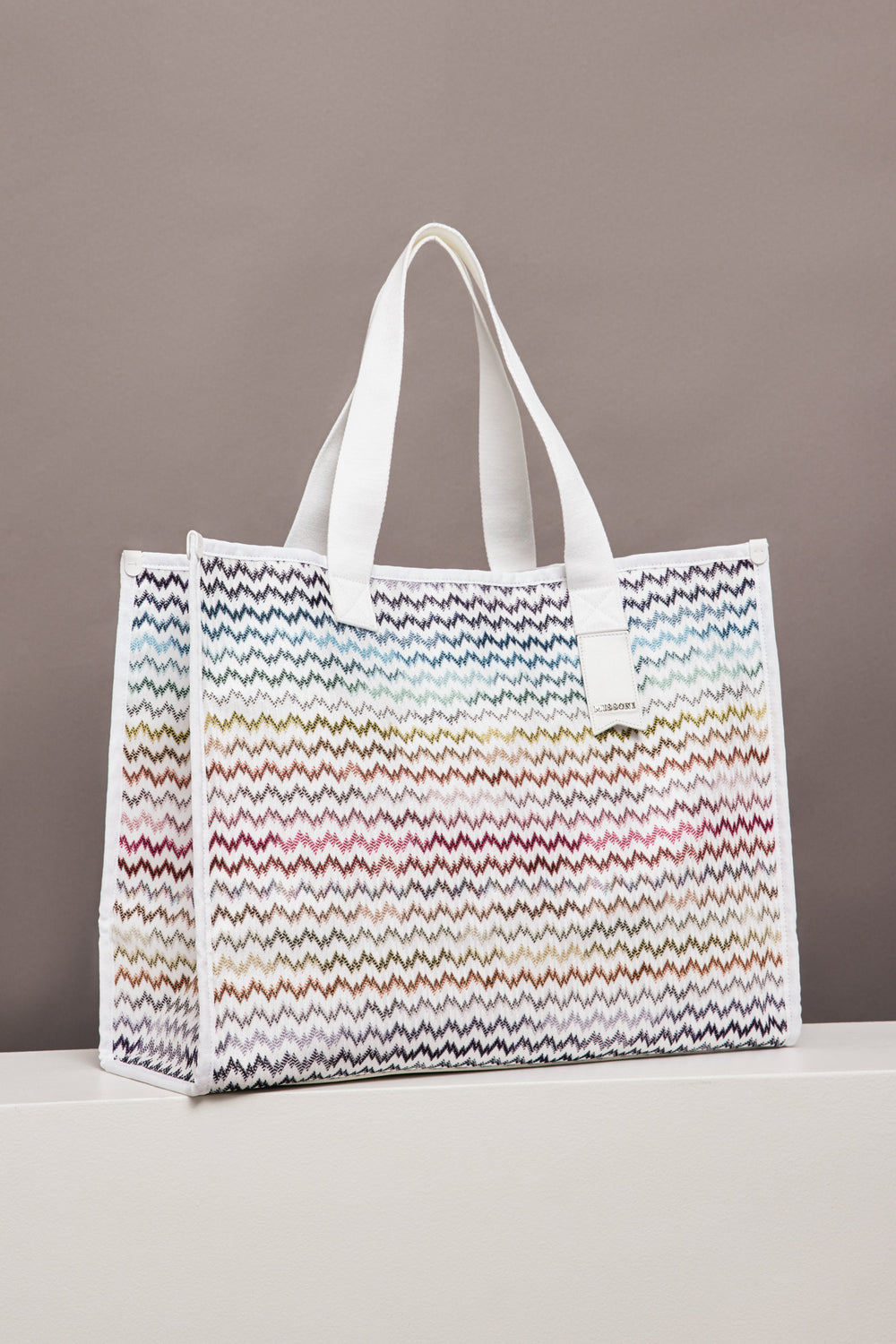 Shopping Bag - MULTI W/ WHITE BASE