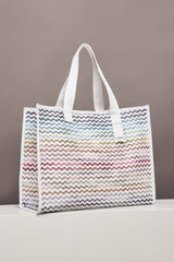 Shopping Bag - MULTI W/ WHITE BASE