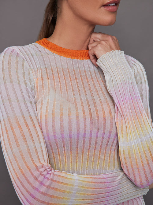 Crewneck Sweater - Orange / Multi