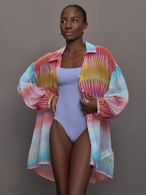 Chevron Top - MACRO MULTI DEGRADE CHEVRON