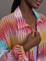 Chevron Top - MACRO MULTI DEGRADE CHEVRON