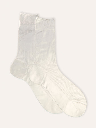 One Ribbed Laminated Sock