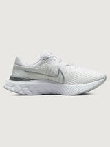 Nike React Infinity Run Flyknit 3 - White/Metallic Silver-Pure Platinum