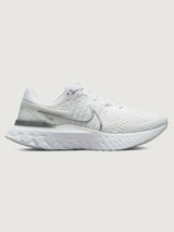 Nike React Infinity Run Flyknit 3 - White/Metallic Silver-Pure Platinum