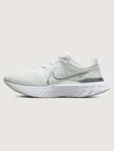 Nike React Infinity Run Flyknit 3 - White/Metallic Silver-Pure Platinum