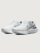 Nike React Infinity Run Flyknit 3 - White/Metallic Silver-Pure Platinum