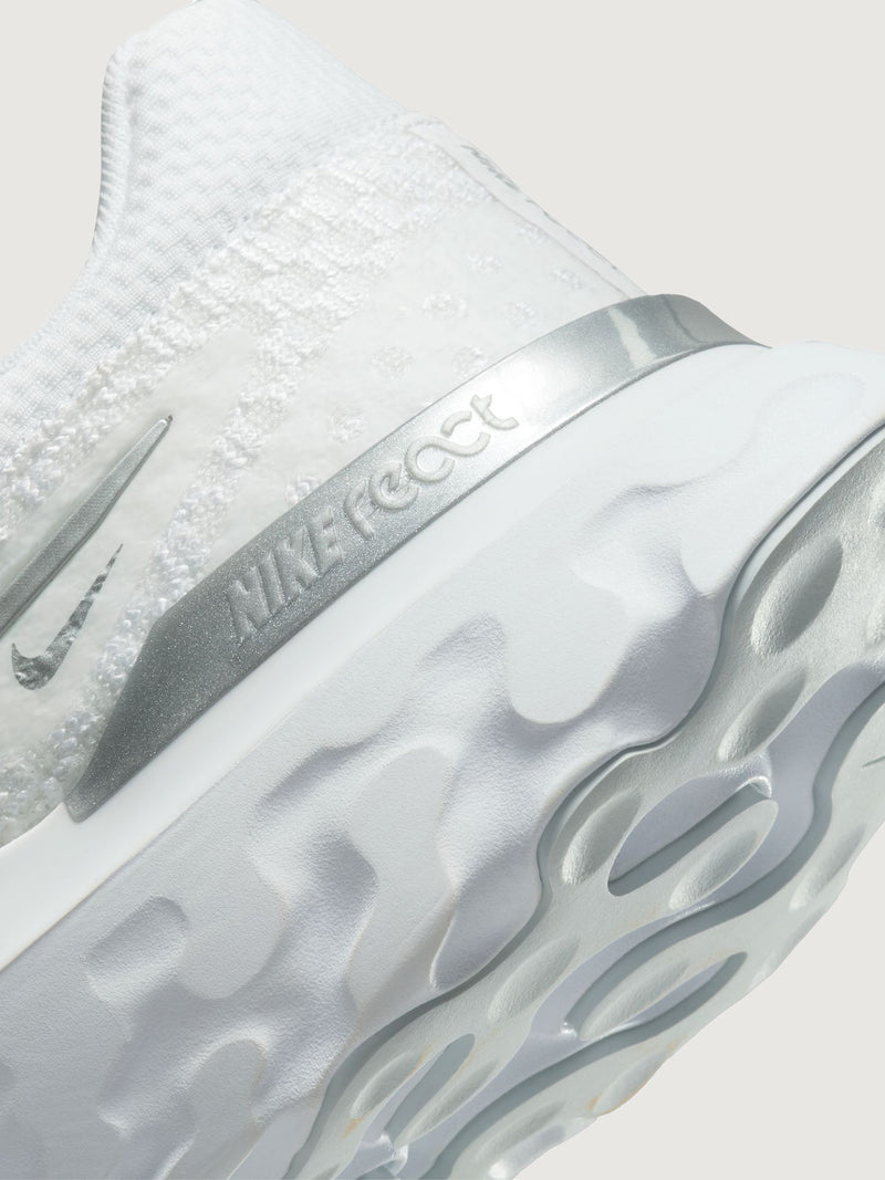 Nike React Infinity Run Flyknit 3 - White/Metallic Silver-Pure Platinum