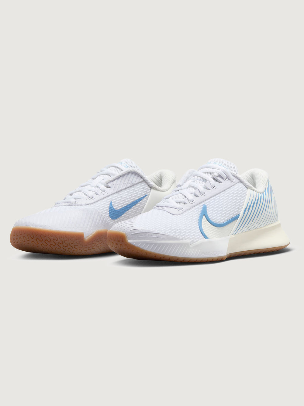 NikeCourt Air Zoom Vapor Pro 2 - White/Light Blue-Sail-Gum Light Brown