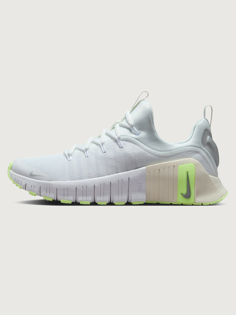 Nike Free Metcon 6 - White/Metallic Silver/Barely Volt/Sail