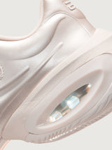 Air Max Muse in Chalk/Metallic Silver, close-up view of heel cushioning and air unit.