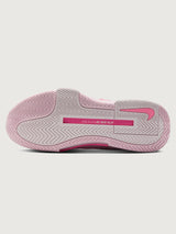 Bottom view of Nike GP Challenge 1 Naomi Osaka tennis shoe outsole with herringbone traction pattern.