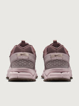 Nike Zoom Vomero Roam in Tattoo and Particle Rose, back heel view.