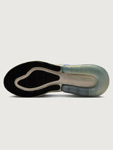 Multicolored sneaker with gradient design on a white background