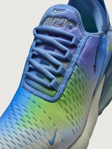 Multicolored sneaker with gradient design on a white background