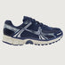 Nike Zoom Vomero 5 MET in Midnight Navy and Sail, side profile view.