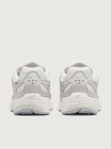 Nike P-6000 SE in Summit White and Wolf Grey, back heel view.